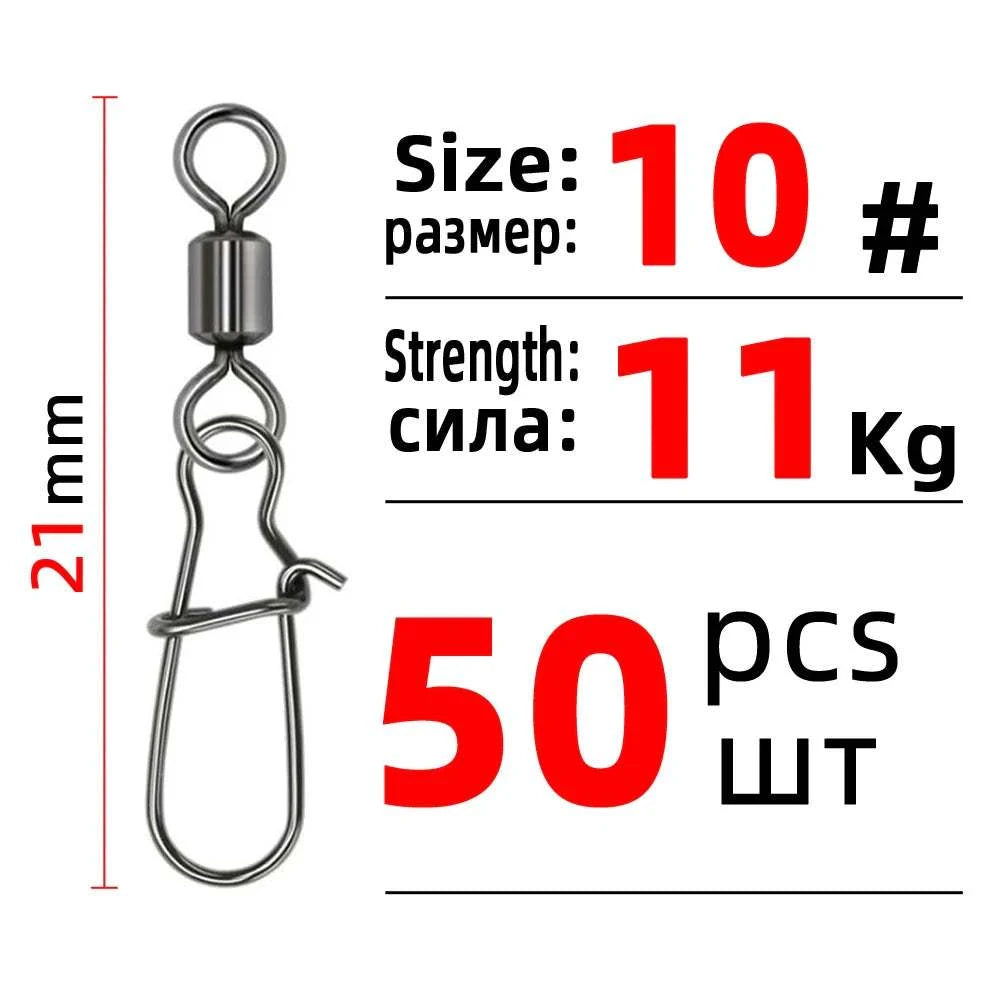 50X Fishing Swivel Snap
